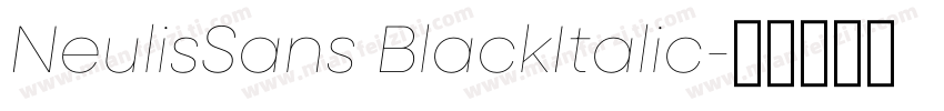 NeulisSans BlackItalic字体转换